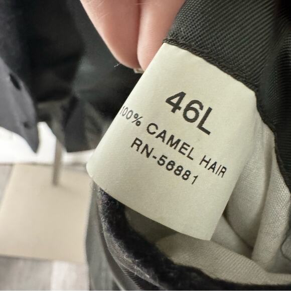 Camel Hair Club Room Gray 2-Button Blazer Jacket Sport Coat Size 46L - Picture 5 of 8